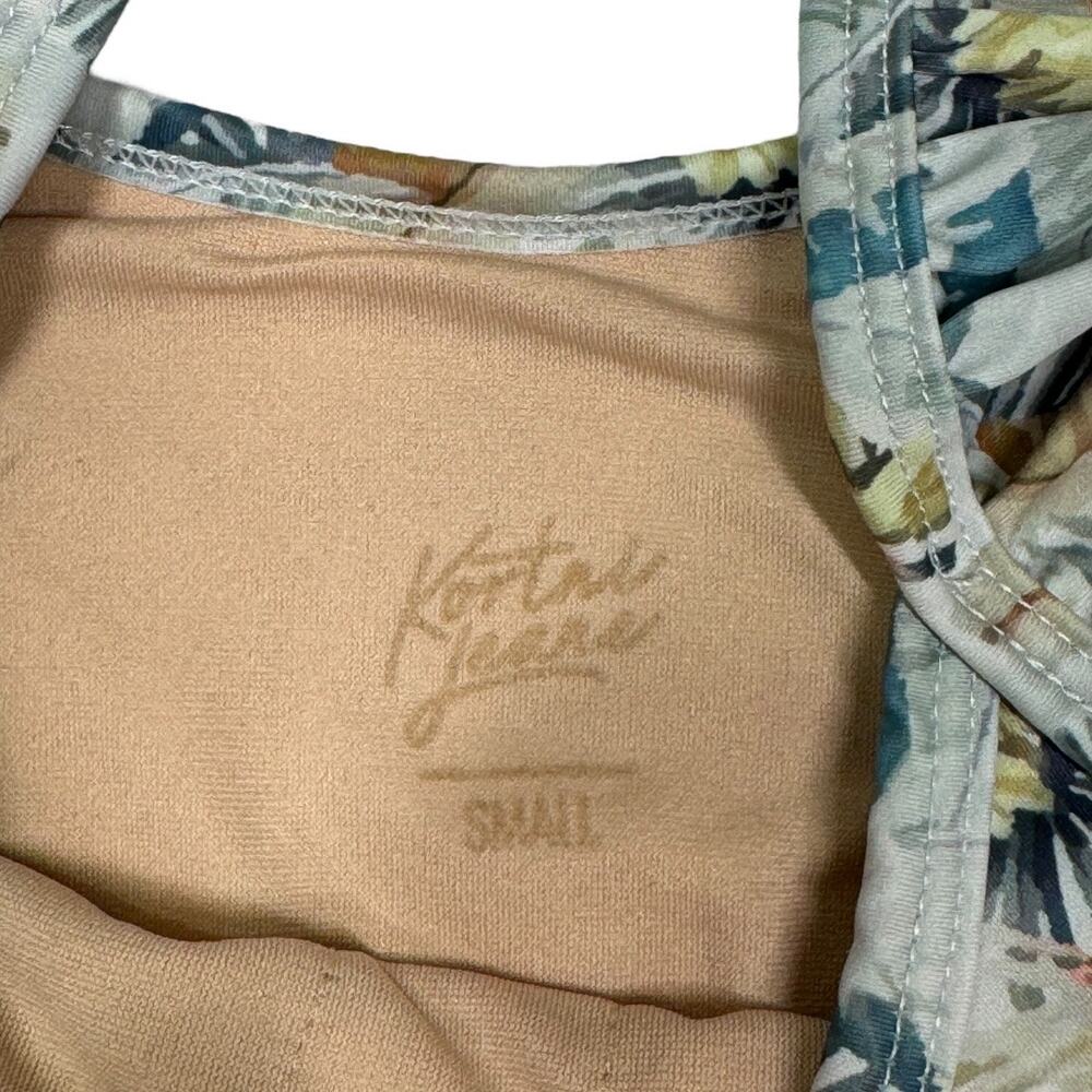 Kortni Jeane Gone Bananas Bikini Set Small High Waisted Bottons Longline Top - Picture 5 of 12